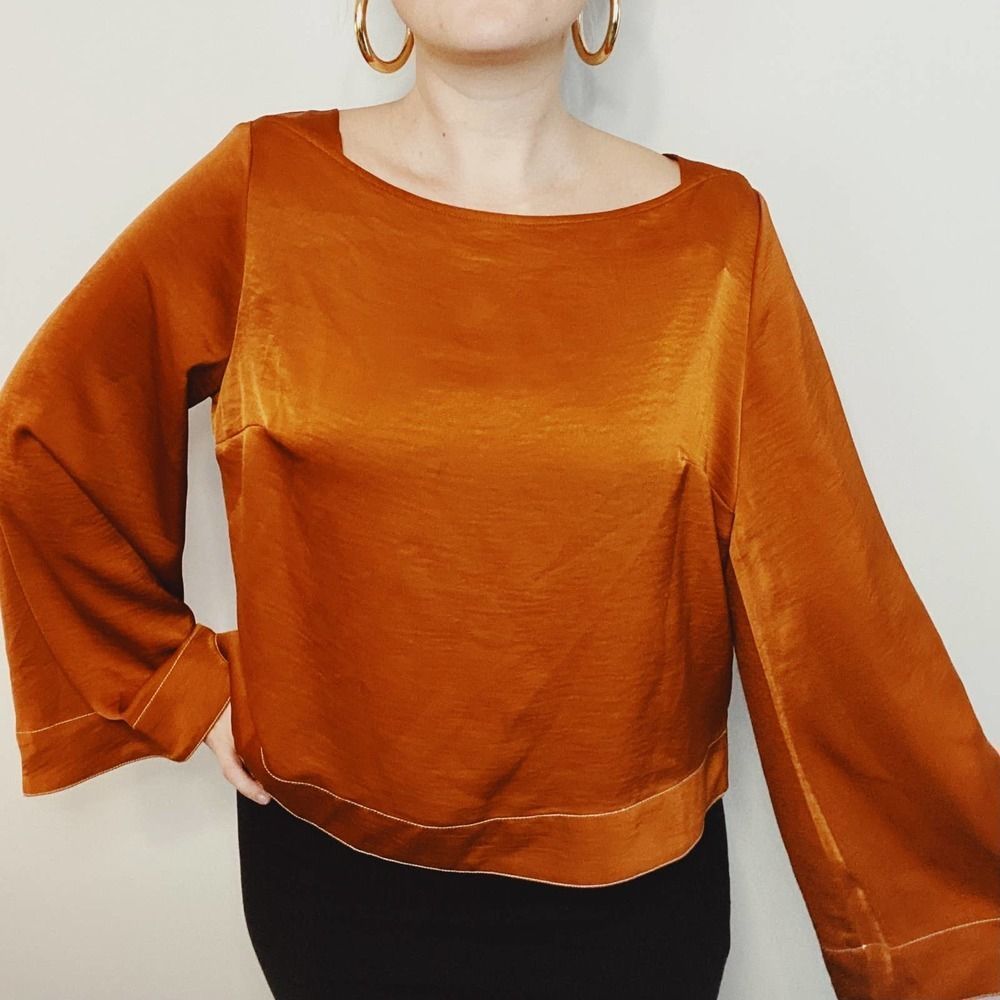 Target Prologue Orange Kimono Sleeve Top
